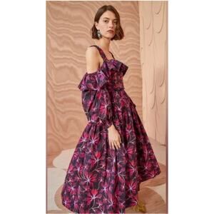 Ulla Johnson Caprice Floral Cotton Midi Dress 0 NEW